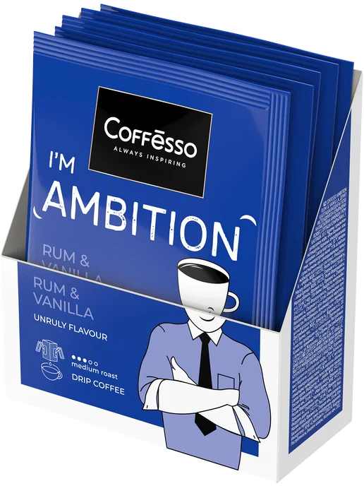 COFFESSO Кофе молотый в дрип-пакете AMBITION (5шт*9г), 5 шт, 9 г, фото 2