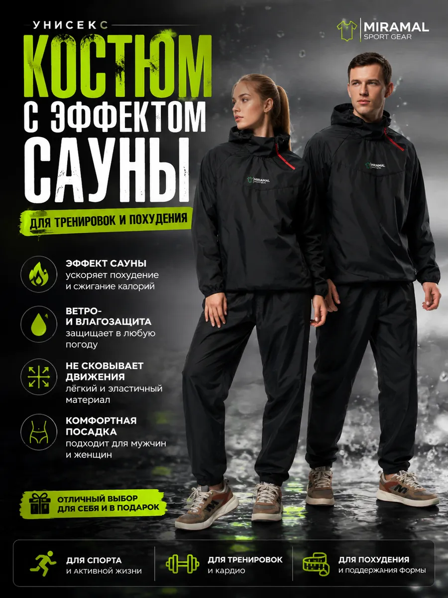 Спортивный костюм с эффектом сауны для похудения