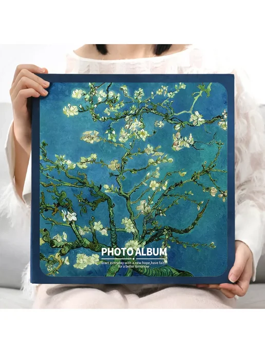 Фотоальбом,Самоклеящийся фотоальбом,325x330x65mm,120 страниц, желтый