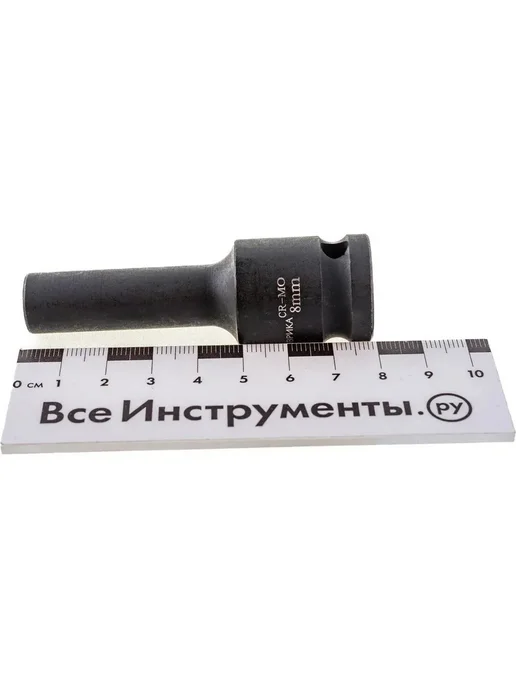ЭВРИКА Головка торцевая 17мм 1 2" 6-гранная ударная L 40мм, 8мм ударная глубокая 78мм, фото 3