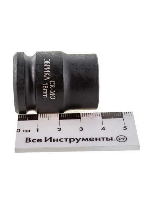 ЭВРИКА Головка торцевая 17мм 1 2" 6-гранная ударная L 40мм, 18мм ударная 40мм, фото 7