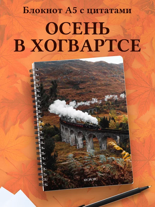 Блокнот Гарри Поттер с цитатами в клетку