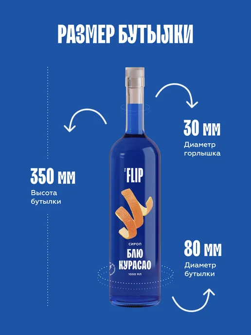The Flip Сироп для коктейлей Блю Курасао 1 литр, вариант, фото 6