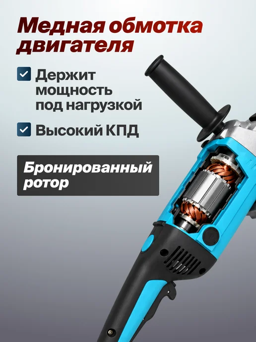 Gruwatt Болгарка электрическая 230 мм с регулировкой оборотов, вариант, фото 3