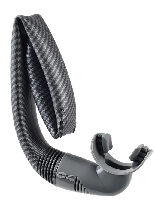 C4 CARBON Трубка для плавания взрослая C4 MELTEMI SOFT CARBON, серый, фото 2