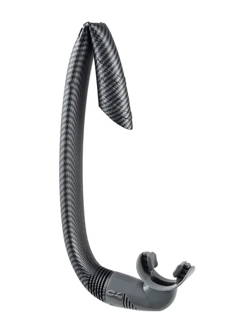 C4 CARBON Трубка для плавания взрослая C4 MELTEMI SOFT CARBON, серый, фото 4