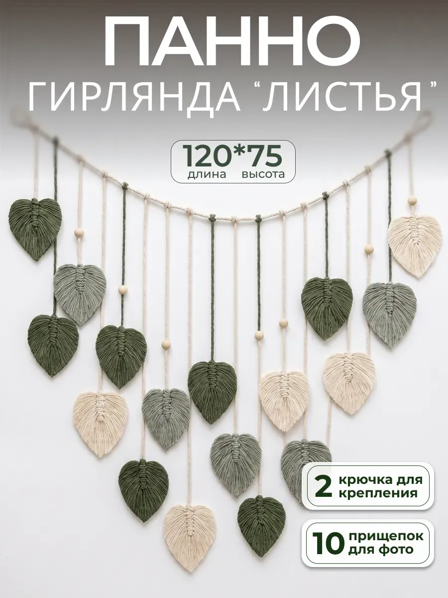 Панно на стену "Гирлянда-Листья"