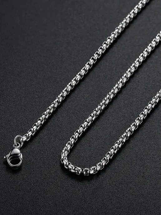 Gold & Silver цепочка на шею нержавеющая сталь 2мм, серебристый, фото 2