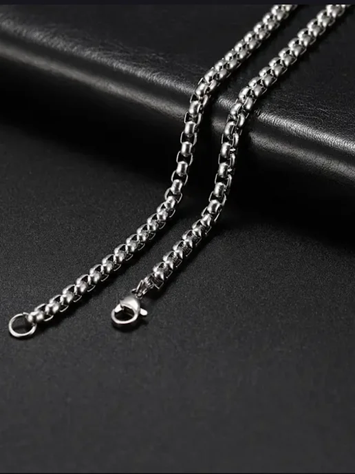 Gold & Silver цепочка на шею нержавеющая сталь 2мм, серебристый, фото 3
