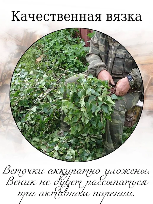 Дубовый Веник Веник березовый для бани 5 штук с ручкой из джута 2026, 5 шт, фото 5