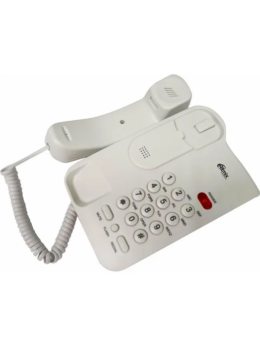 RITMIX Стационарный телефон проводной для дома офиса RT-311 White, белый, фото 3