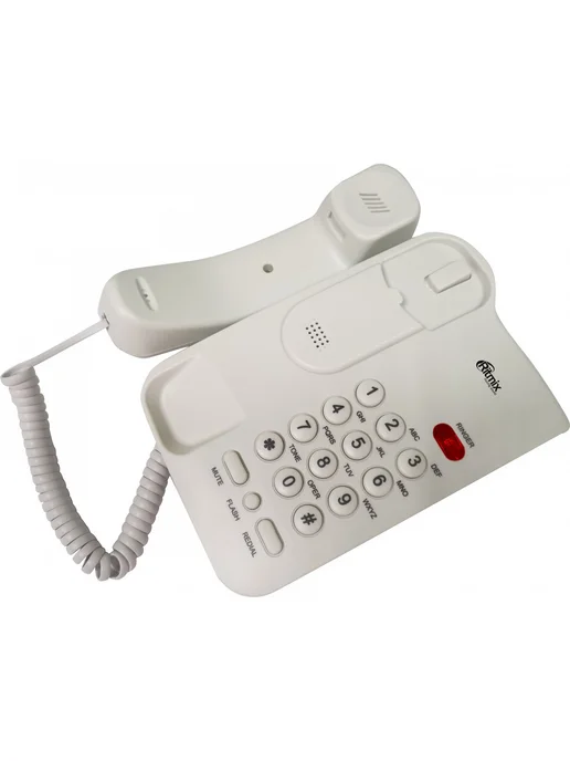 RITMIX Стационарный телефон проводной для дома офиса RT-311 White, белый, фото 6