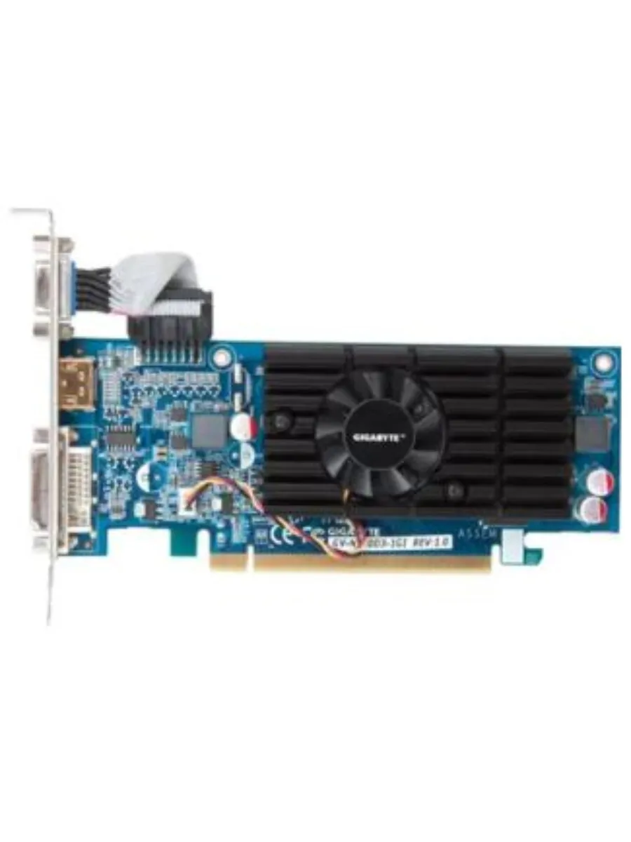 Gigabyte Видеокарта GeForce 210 LP GV-N210D3-1GI 1 ГБ