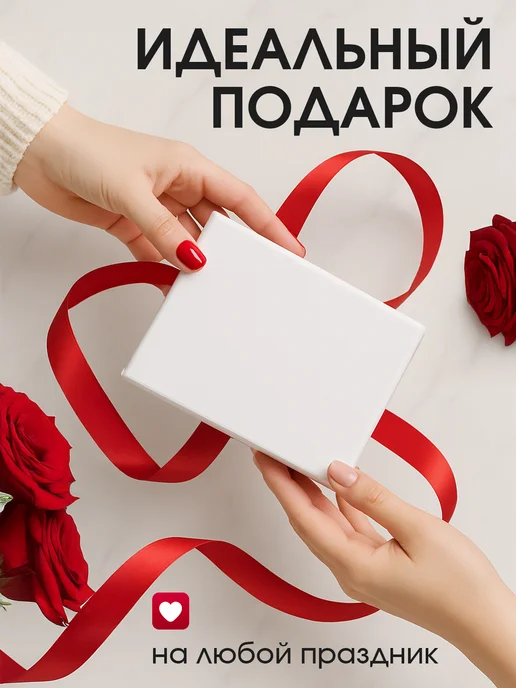 Nomad Handmade Картхолдер визитница кредитница с принтом "Сердце", красный, фото 4