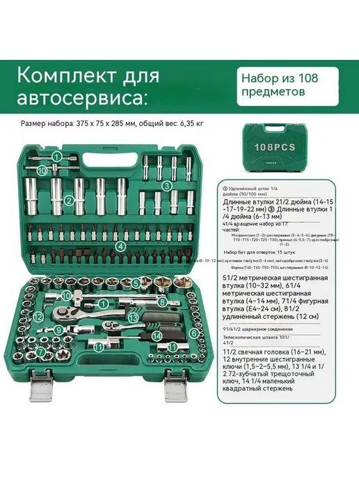 Инструмент 72 зубца, вариант
