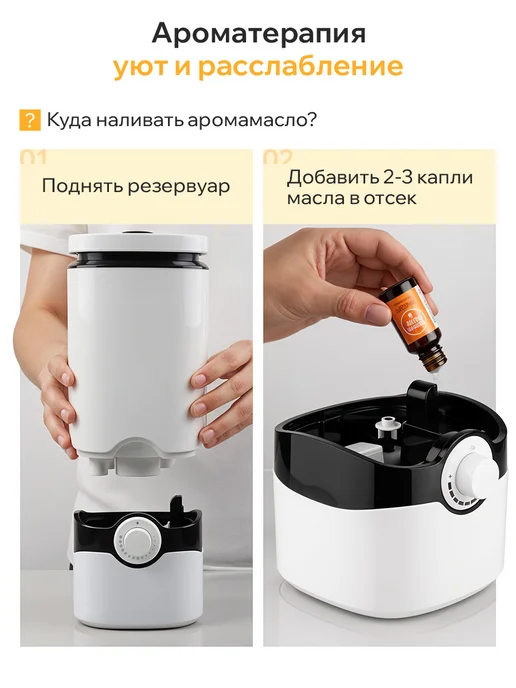 Classmark Увлажнитель воздуха для дома напольный, настольный, черный, фото 4
