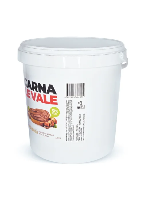 Carna Le Vale Шоколадная паста с фундуком и какао 2.8 кг, 2,8 кг, фото 4