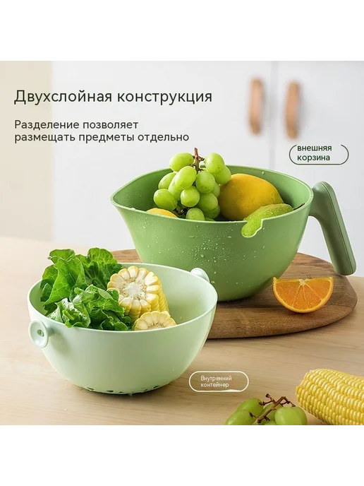 Сливная корзина Сирень фиолетовый, зеленый, фото 2