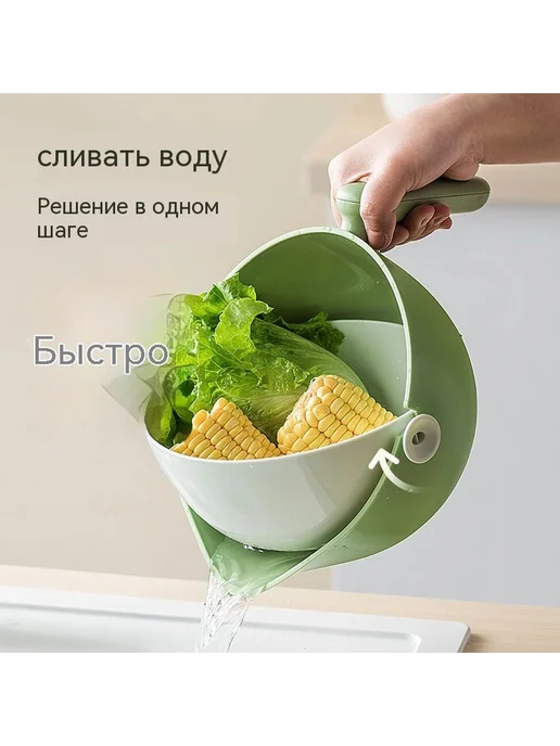 Сливная корзина Сирень фиолетовый, зеленый, фото 5