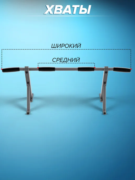 Absolute Champion Турник настенный для спорта тренажер спортивный инвентарь, серый, фото 7