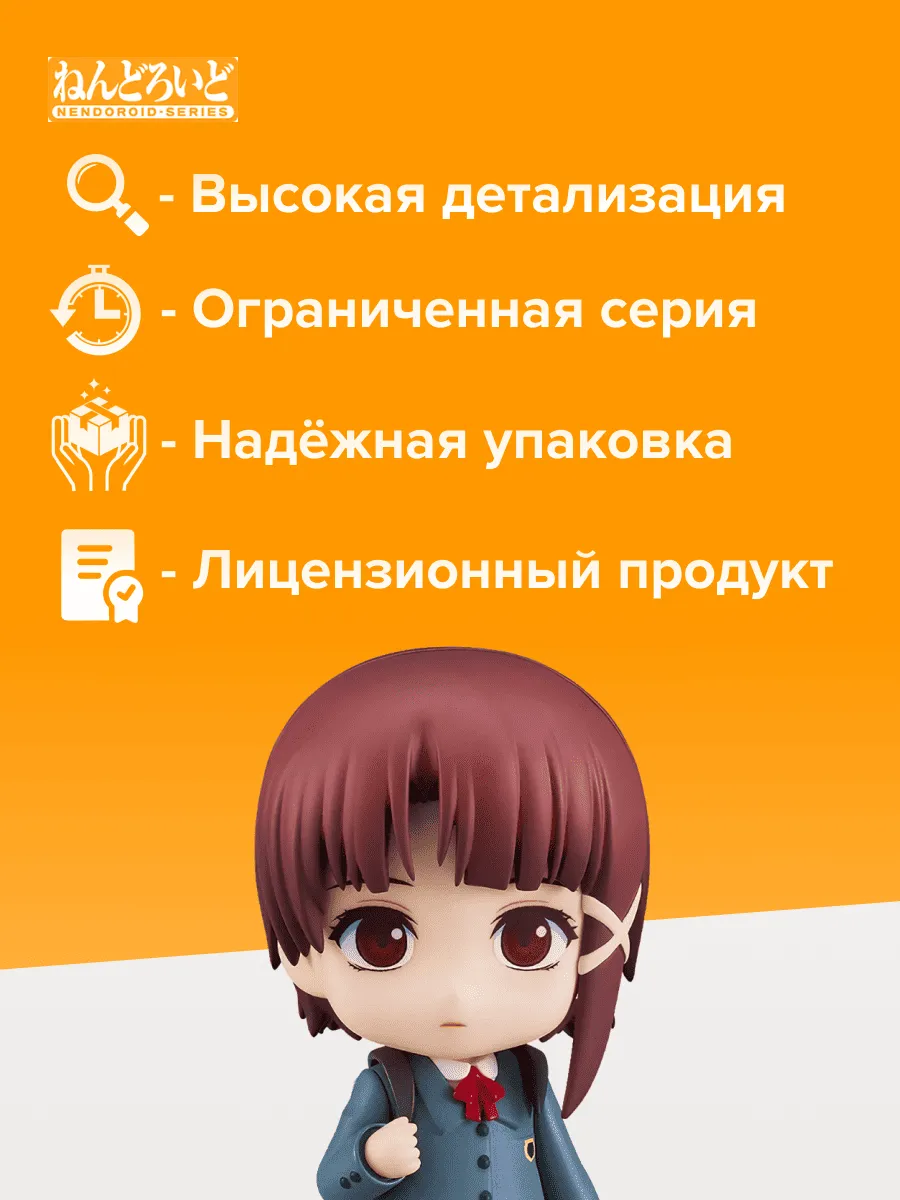 Фигурка аниме Nendoroid Эксперименты Лэйн Лэйн Ивакура 10см Фигурка аниме Nendoroid Эксперименты Лэйн Лэйн Ивакура 10см