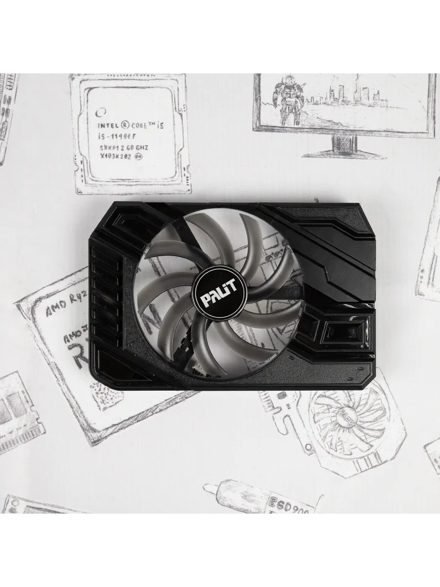 AiTech Вентилятор для PALIT GTX 1660 StormX кожух + вентилятор ⌀95м