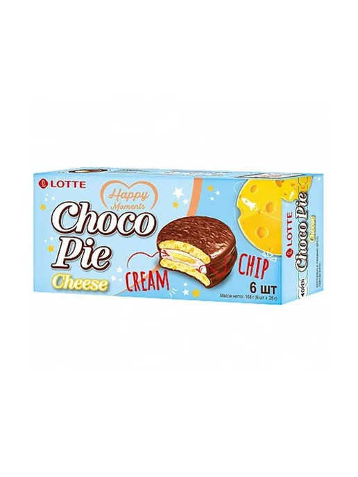 LOTTE Пирожное Choco Pie со вкусом сыра, 168 г, 168 г, фото 2