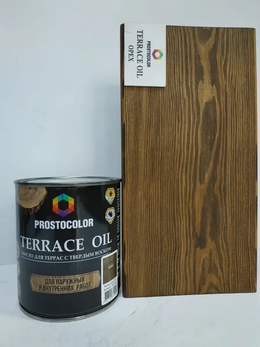 PROSTOCOLOR Масло для террас и пола льняное (орех) 0,75 л, 750 мл