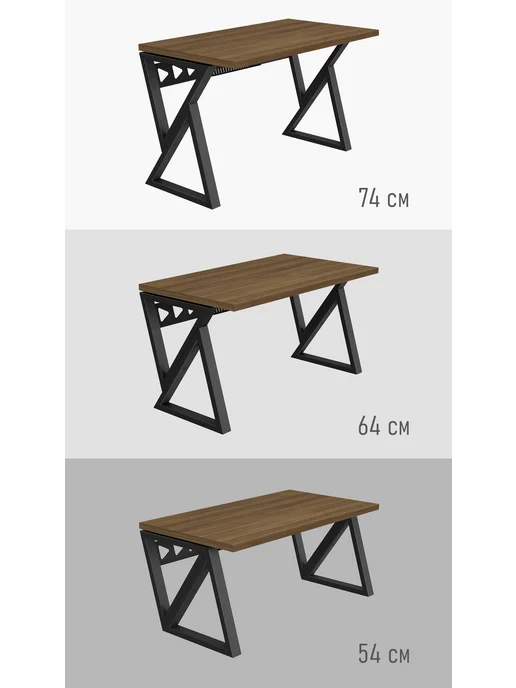 Make Mebel Стол РОСТА трансформер. Письменный 180х65 см, Дуб Каселла К, 140x65 см, фото 8