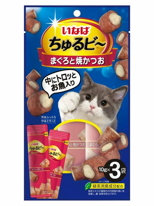 Inaba Лакомство для кошек, тунец Магуро и Кацуо 30гр, 30 г, фото 5