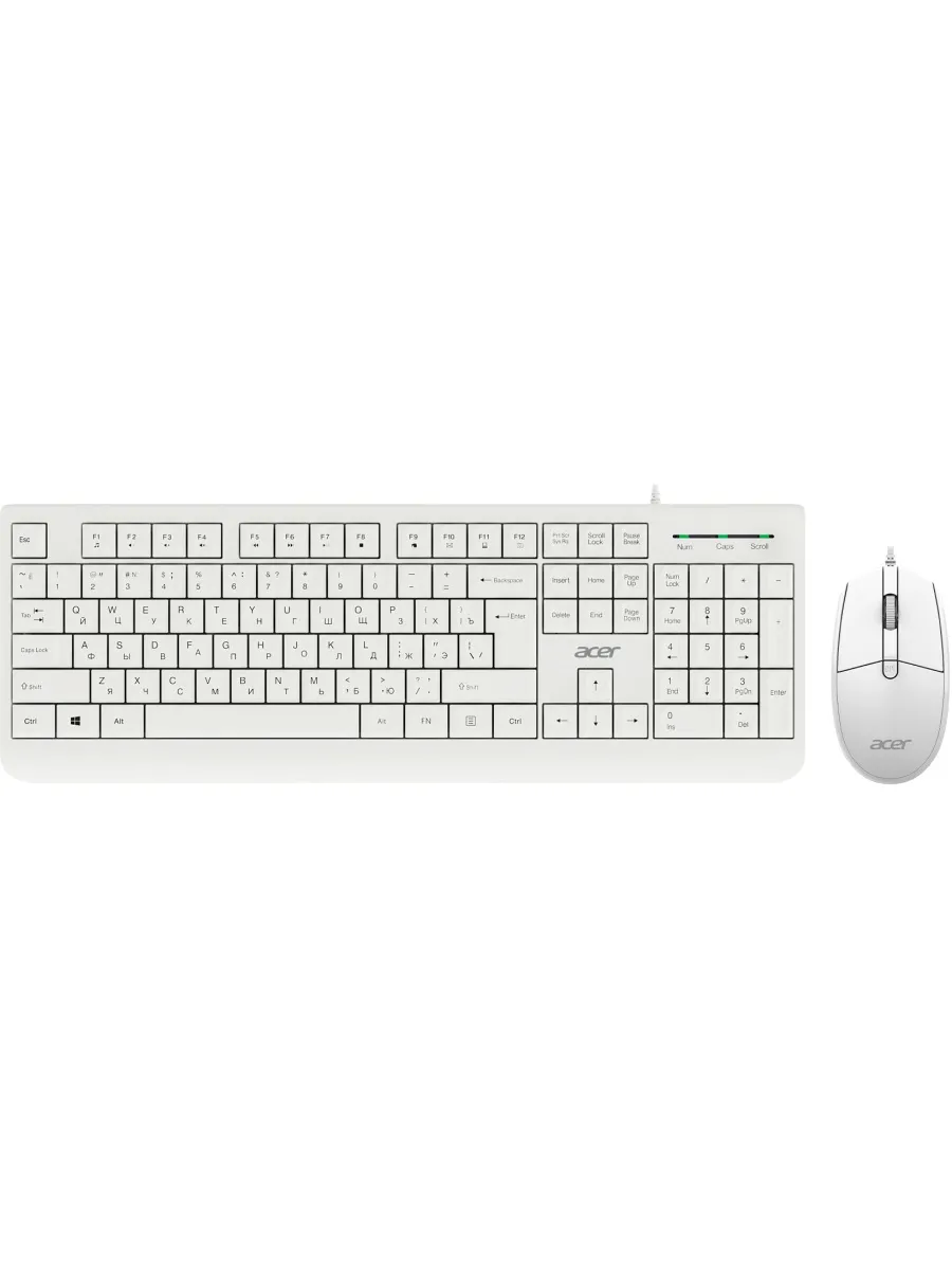 Клавиатура + мышь OCC400 клав:белый мышь:белый USB
