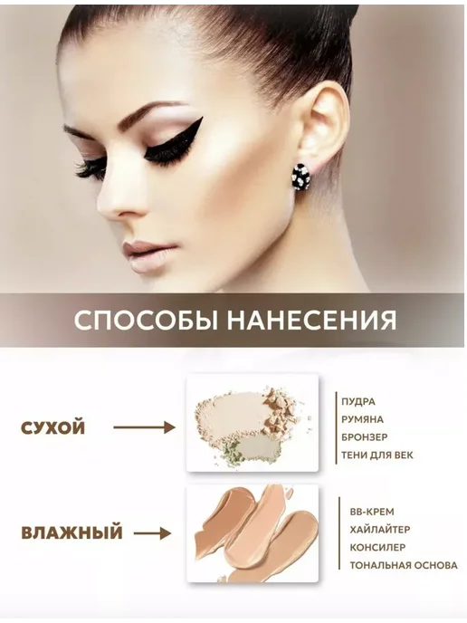 Fashion Fusion Спонжи для макияжа набор плоские маленькие 5 штук, голубой, фото 4