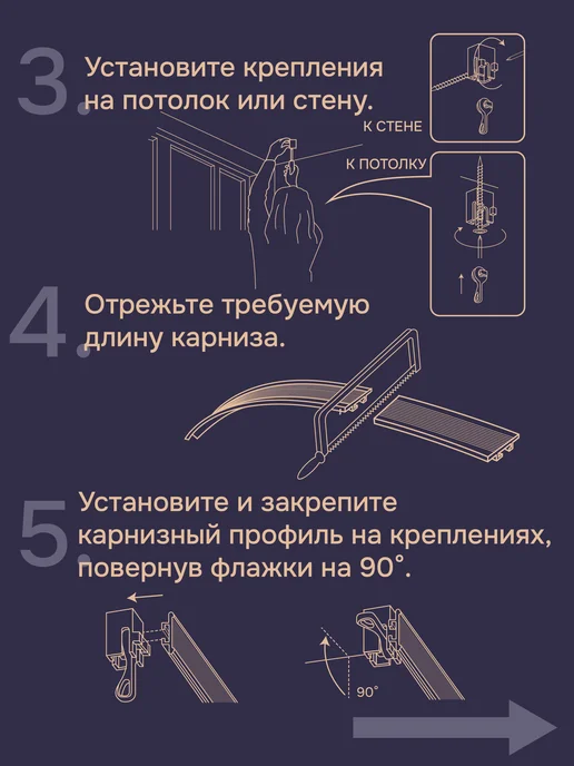 эскар Гибкий карниз 3,5 м без коробки Эконом, 5 м, фото 7