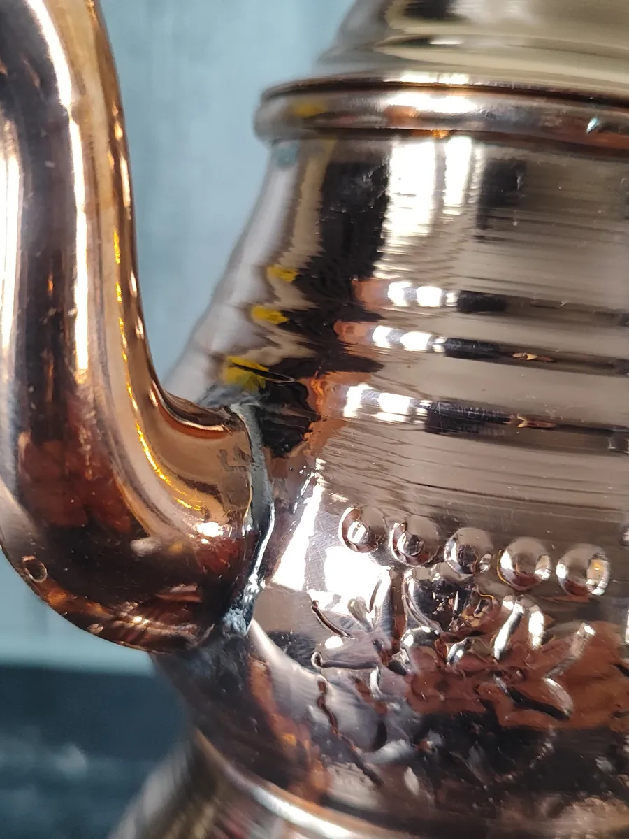 Çift Katlı Bakır Demlik, El Yapımı 500 ml + 900 ml, Türkiye 4