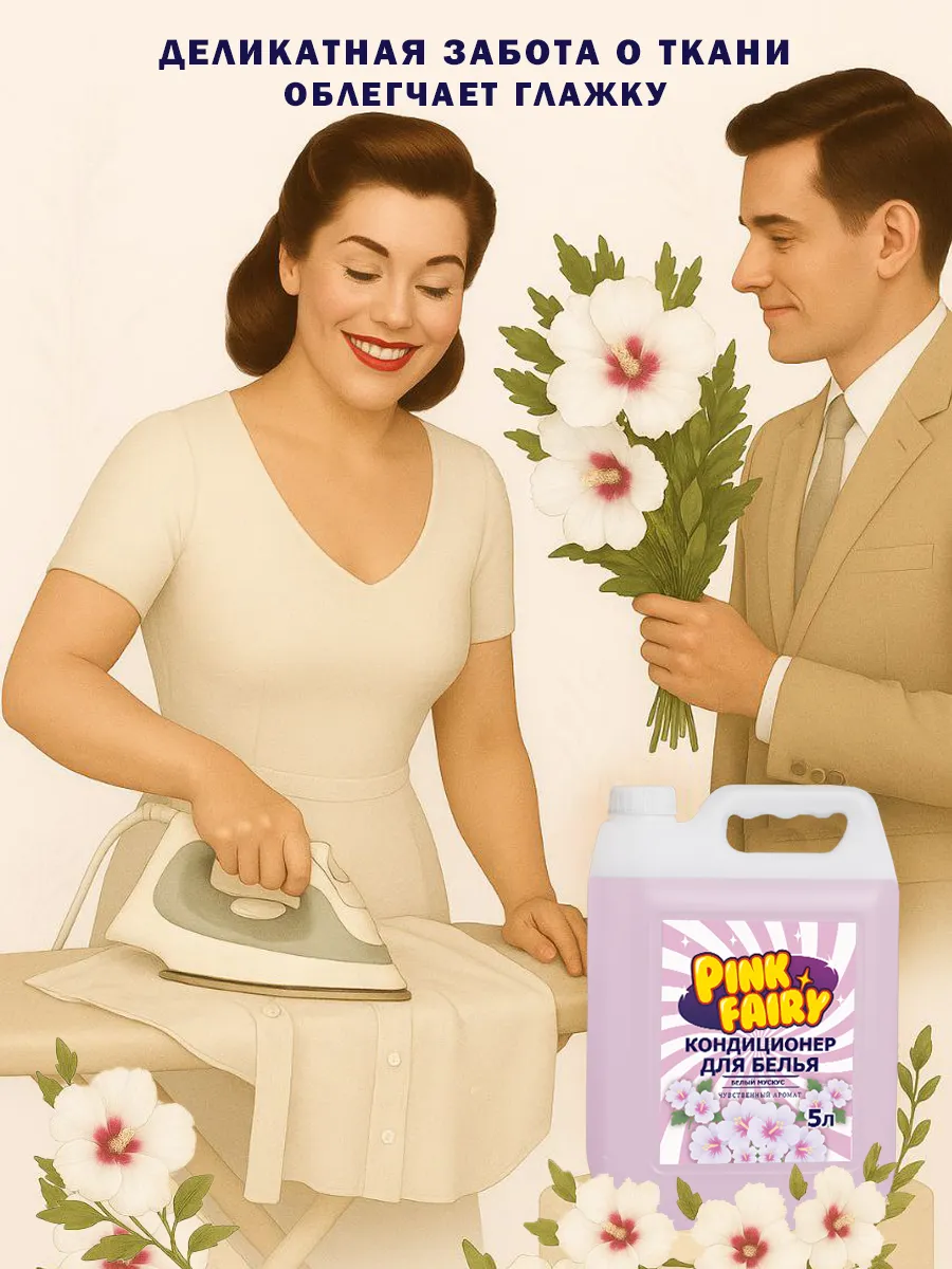 Кондиционер для белья Pink Fairy 5л фото 5