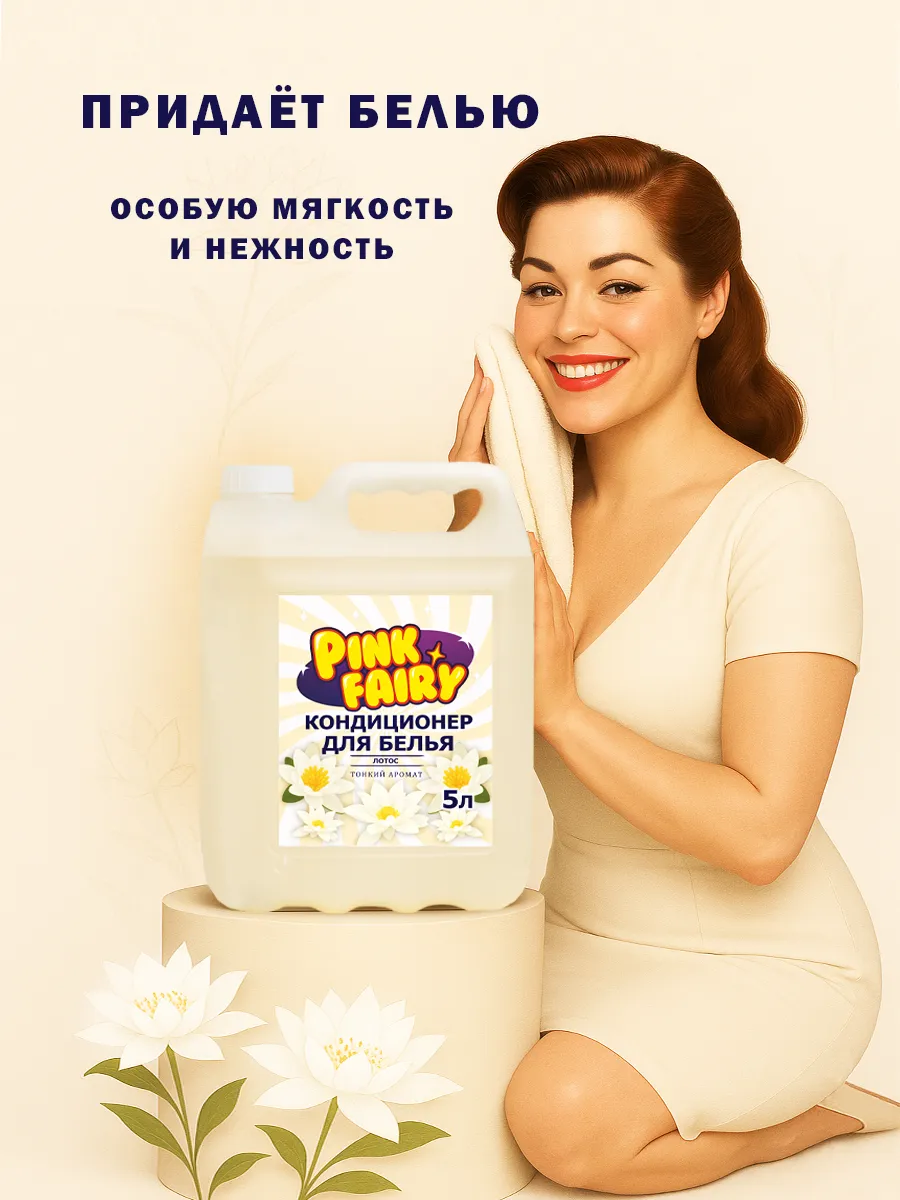 Кондиционер для белья Pink Fairy 5л фото 2
