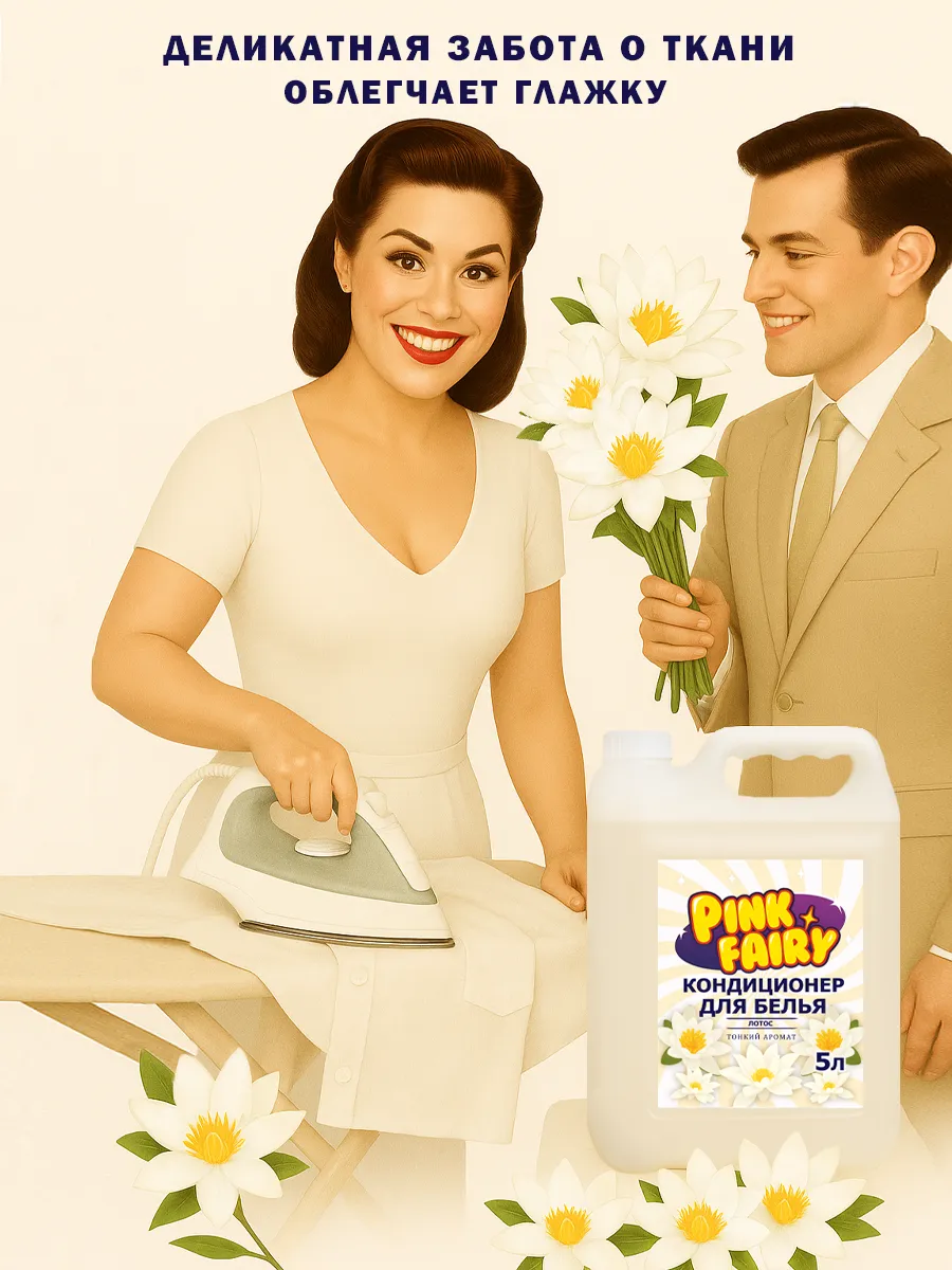 Кондиционер для белья Pink Fairy 5л фото 5