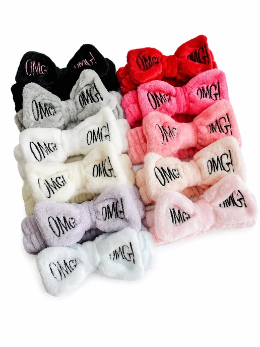 PINK PANTHER Повязка на голову косметическая для умывания и макияжа omg, розовый, фото 4