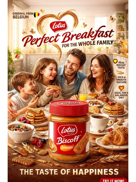 Lotus biscoff Крем-паста из печенья Lotus Smooth,400г, 400 г, фото 2