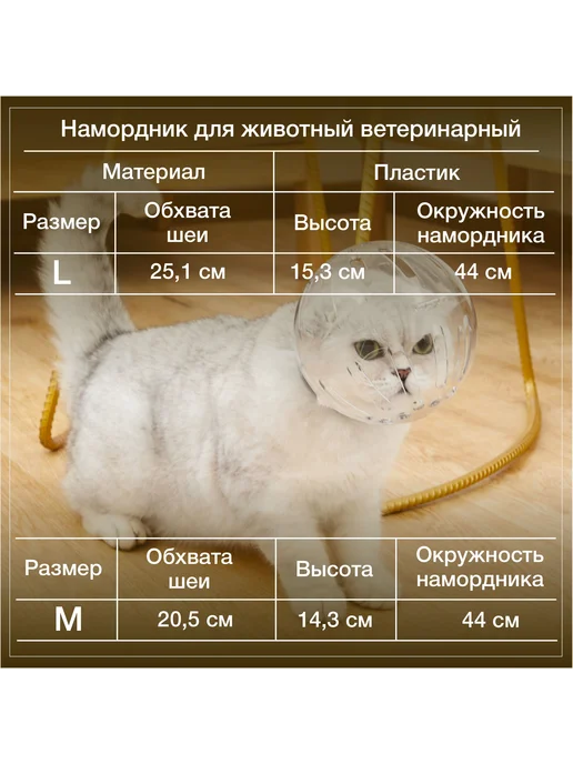 Намордник для кошек и собак ветеринарный шлем, вариант, фото 2
