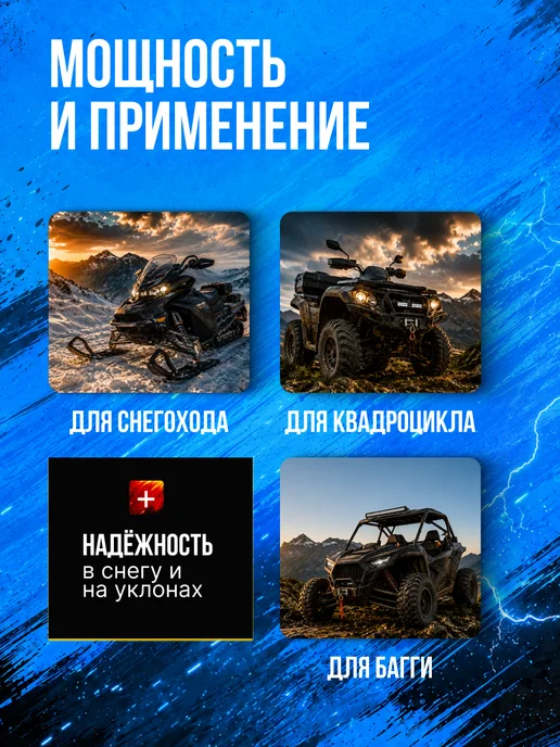 Лебедка электрическая 12V 3000 lbs кевларовый трос 6.3 м, с ДПУ, фото 7