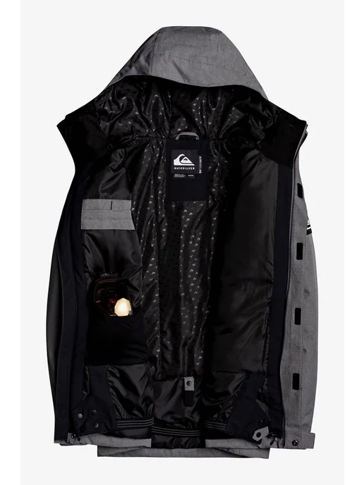 quiksilver Куртка сноубордическая Mission Light Grey, серый, фото 3