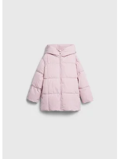 Куртка стеганая укороченная с капюшоном