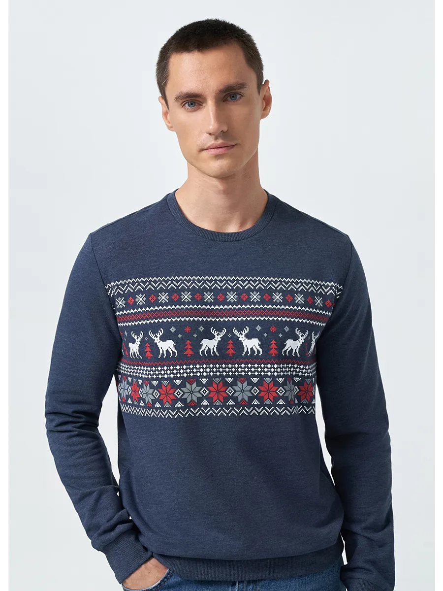 Толстовка утепленная Regular Fit синяя