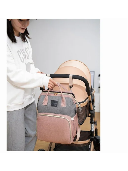 Рюкзак-кровать трансформер для мамы и малыша Серый, серый, фото 5