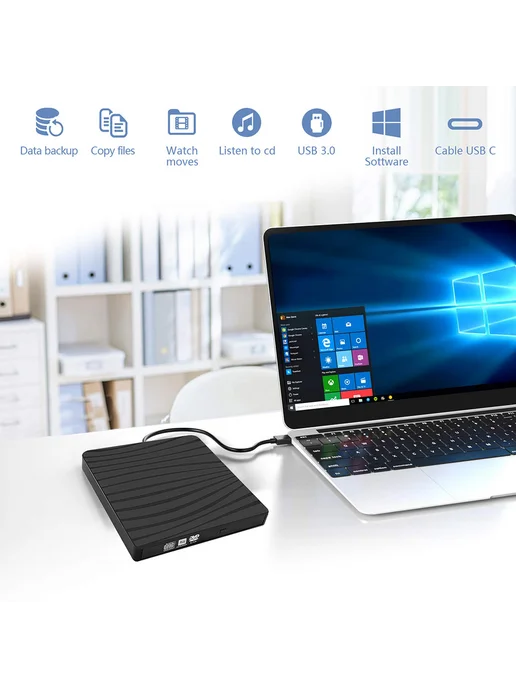 USB 3 0 Type-C DVD привод внешний корпус для ноутбука, вариант, фото 4