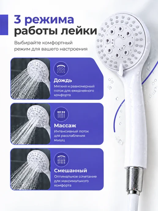 VSG.PRO ВЕЧНАЯ СТРОЙКА смеситель для ванны с душем с длинным изливом белый, белый, фото 5