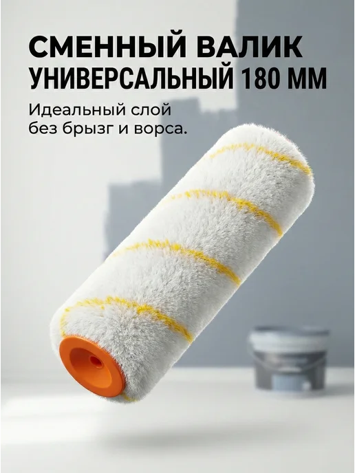 Сменный валик малярный 180 мм для краски