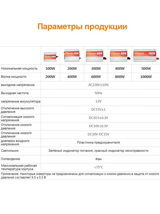 Rddspon Автомобильный инвертор 12 В 3000 Вт, 1000 Вт, фото 8