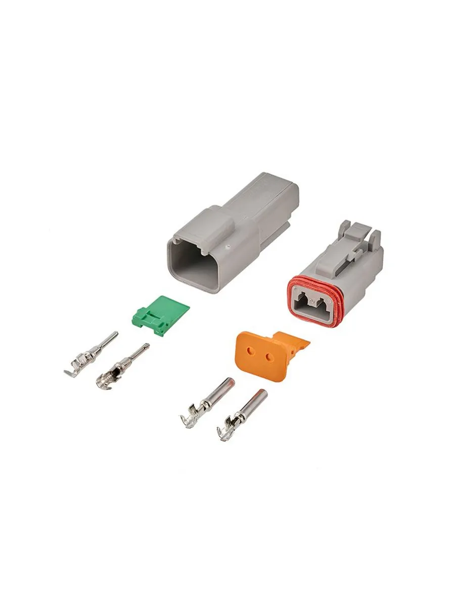 Разъёмы герметичные Deutsch DT06-02S/DT04-02P 2 контактные